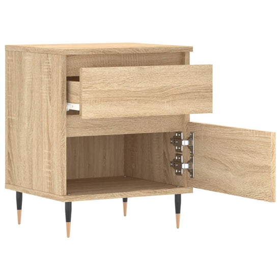 Nachtkastje 40x35x50 cm bewerkt hout sonoma eikenkleurig MeubelReus