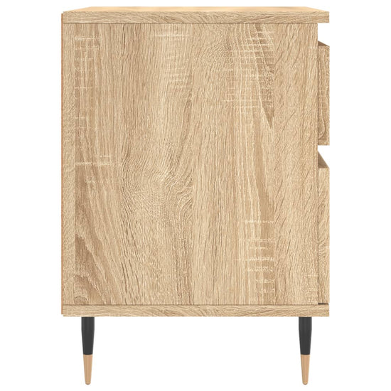 Nachtkastje 40x35x50 cm bewerkt hout sonoma eikenkleurig MeubelReus