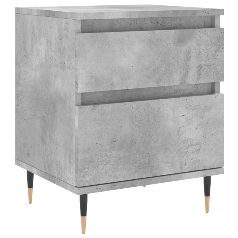 Nachtkastje 40x35x50 cm bewerkt hout betongrijs MeubelReus