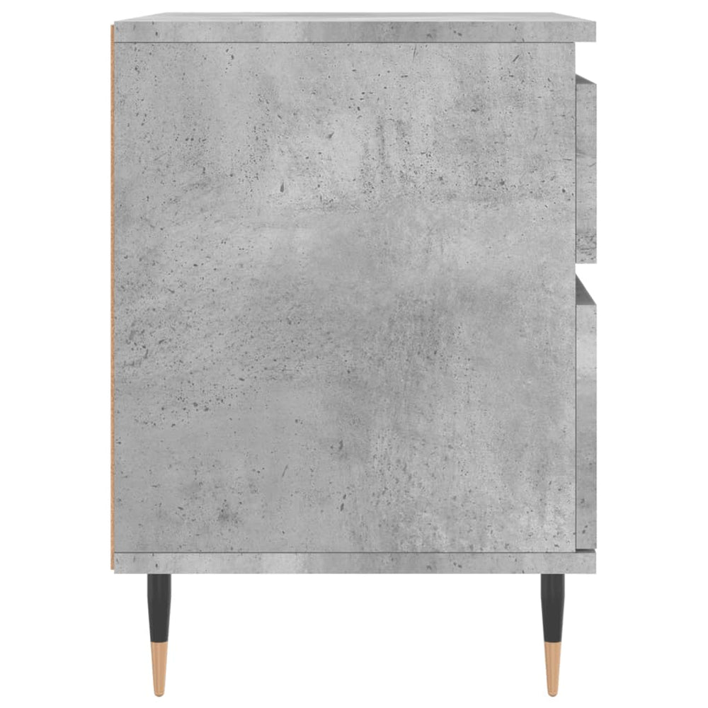 Nachtkastje 40x35x50 cm bewerkt hout betongrijs MeubelReus