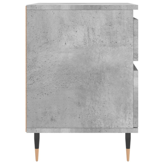 Nachtkastje 40x35x50 cm bewerkt hout betongrijs MeubelReus