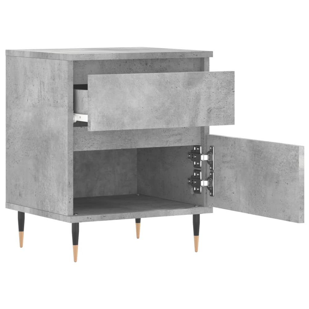 Nachtkastjes 2 st 40x35x50 cm bewerkt hout betongrijs MeubelReus