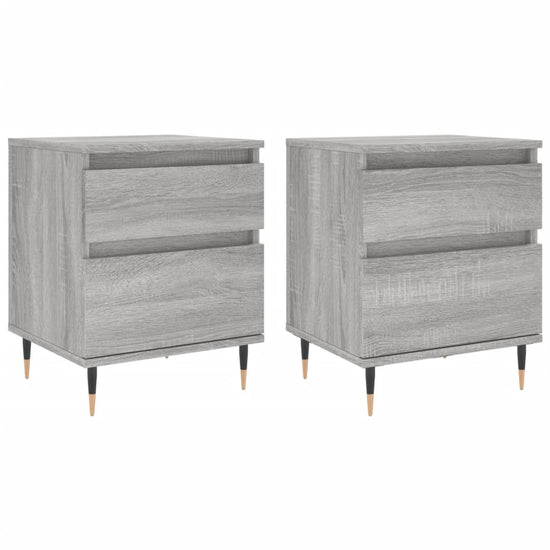 Nachtkastjes 2 st 40x35x50 cm bewerkt hout grijs sonoma eiken MeubelReus