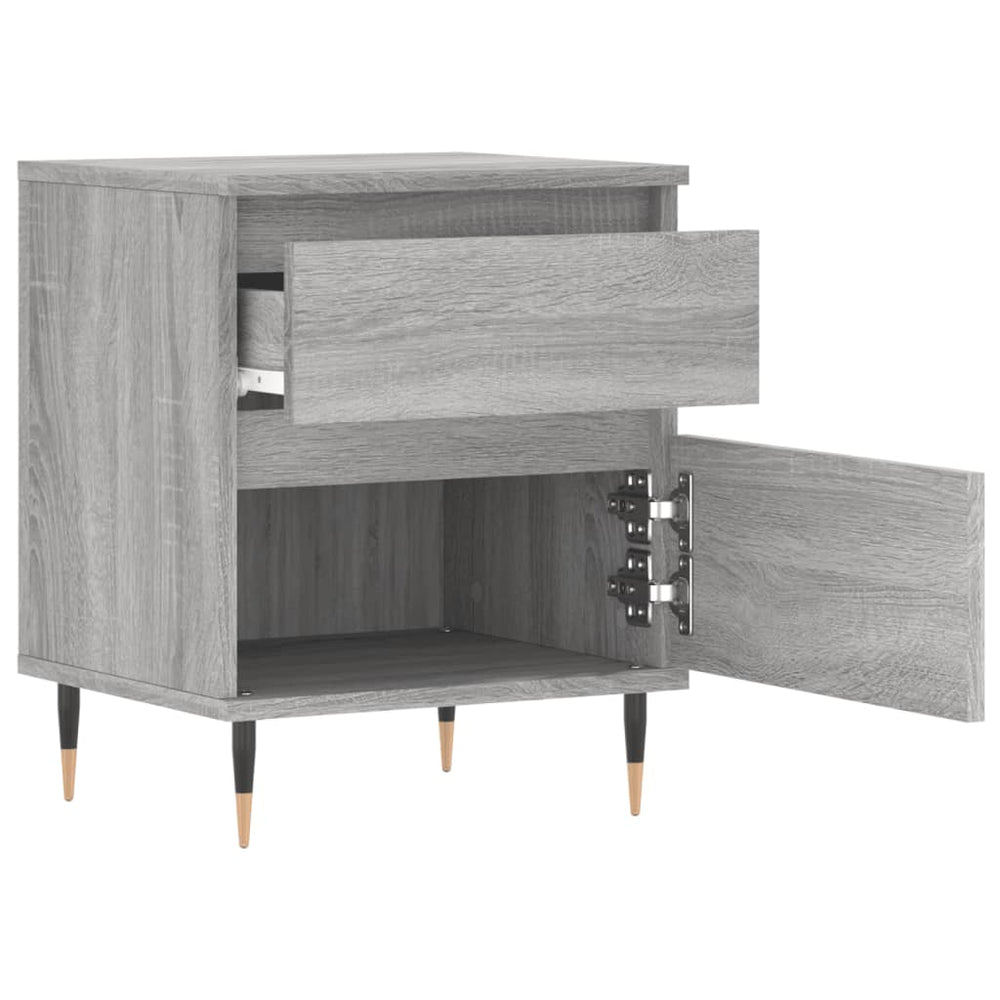 Nachtkastjes 2 st 40x35x50 cm bewerkt hout grijs sonoma eiken MeubelReus