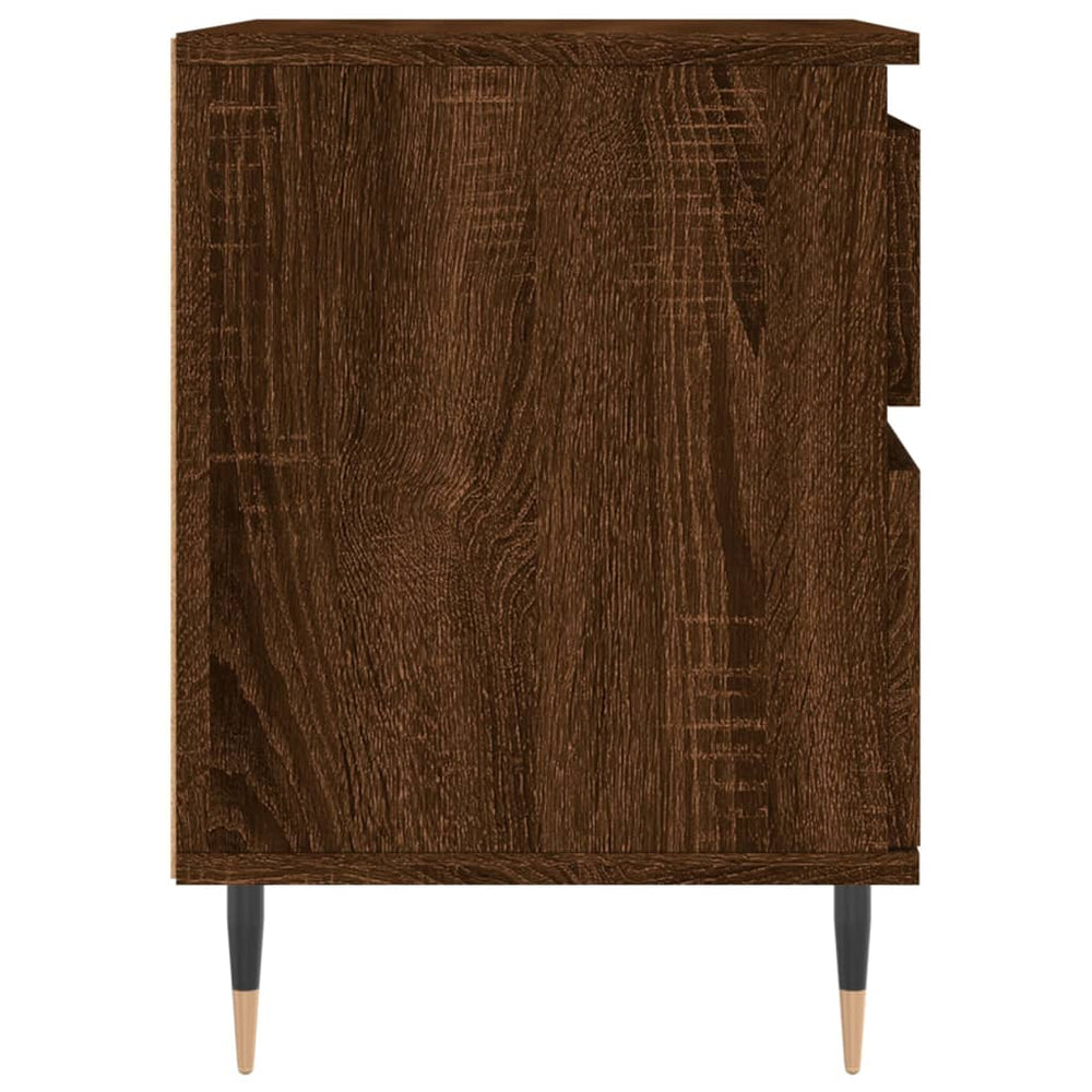 Nachtkastje 40x35x50 cm bewerkt hout bruin eikenkleur MeubelReus