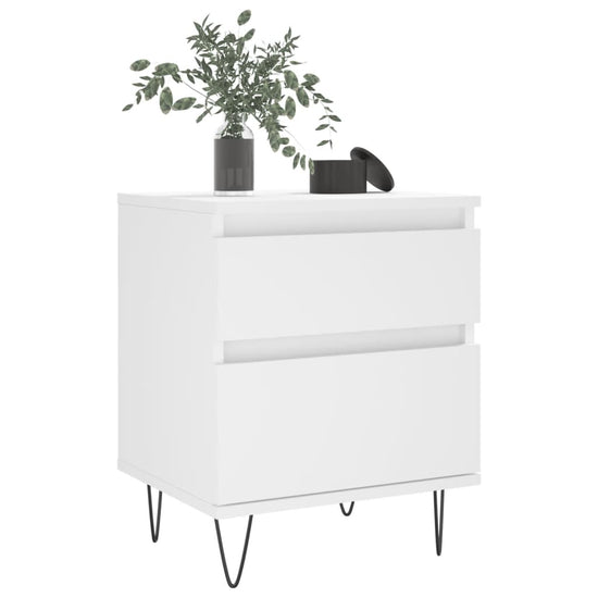 Nachtkastjes 2 st 40x35x50 cm bewerkt hout wit MeubelReus