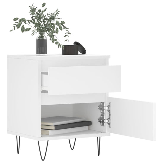 Nachtkastjes 2 st 40x35x50 cm bewerkt hout wit MeubelReus