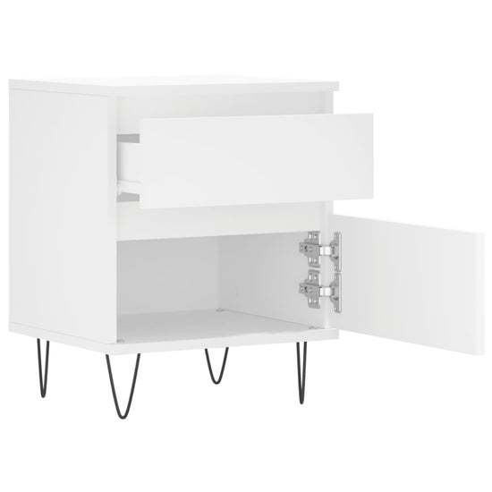 Nachtkastjes 2 st 40x35x50 cm bewerkt hout wit MeubelReus