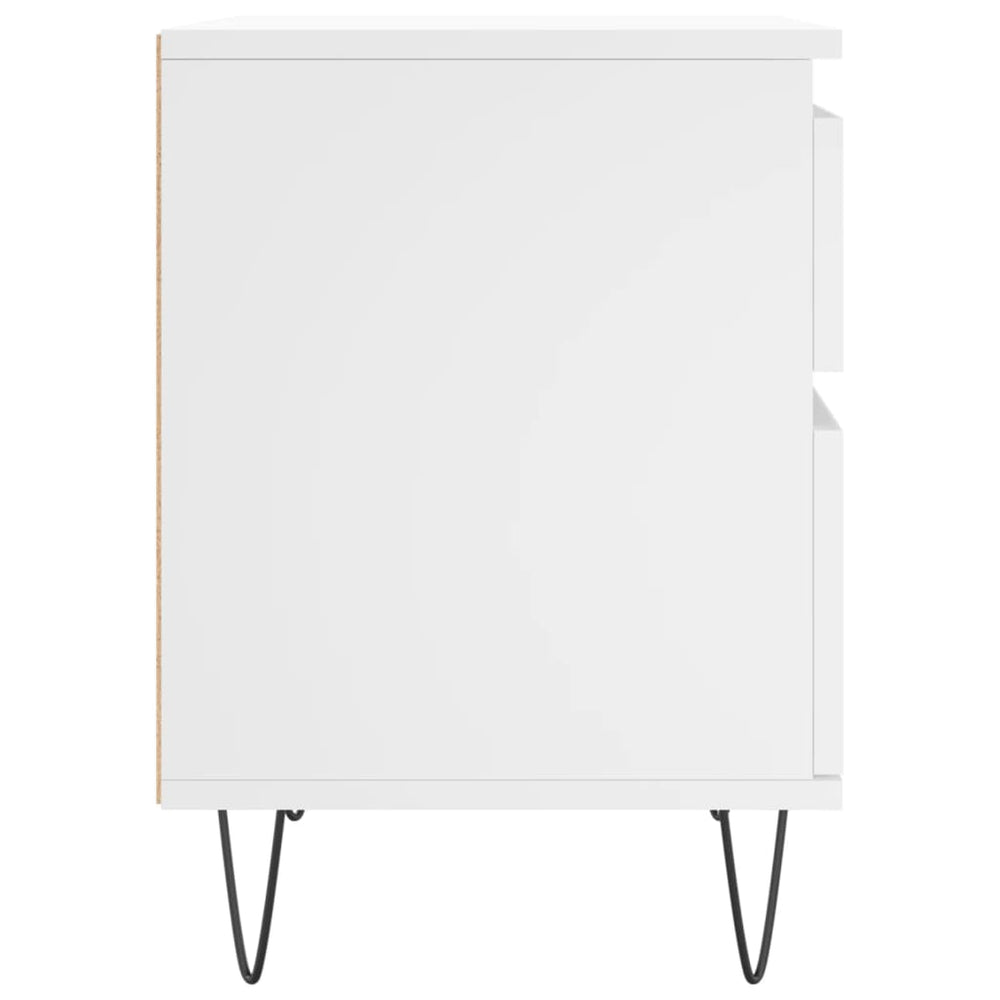 Nachtkastjes 2 st 40x35x50 cm bewerkt hout wit MeubelReus
