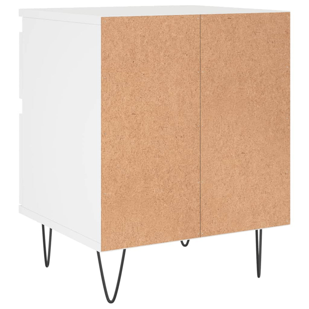 Nachtkastjes 2 st 40x35x50 cm bewerkt hout wit MeubelReus