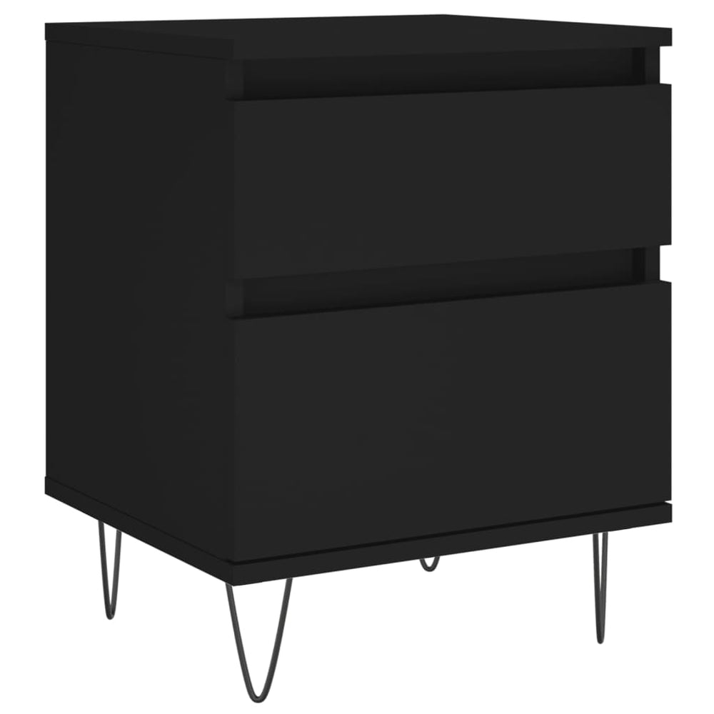 Nachtkastjes 2 st 40x35x50 cm bewerkt hout zwart MeubelReus