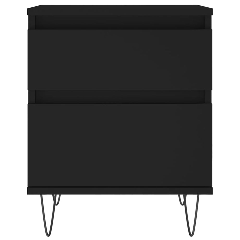 Nachtkastjes 2 st 40x35x50 cm bewerkt hout zwart MeubelReus