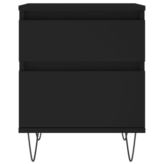Nachtkastjes 2 st 40x35x50 cm bewerkt hout zwart MeubelReus