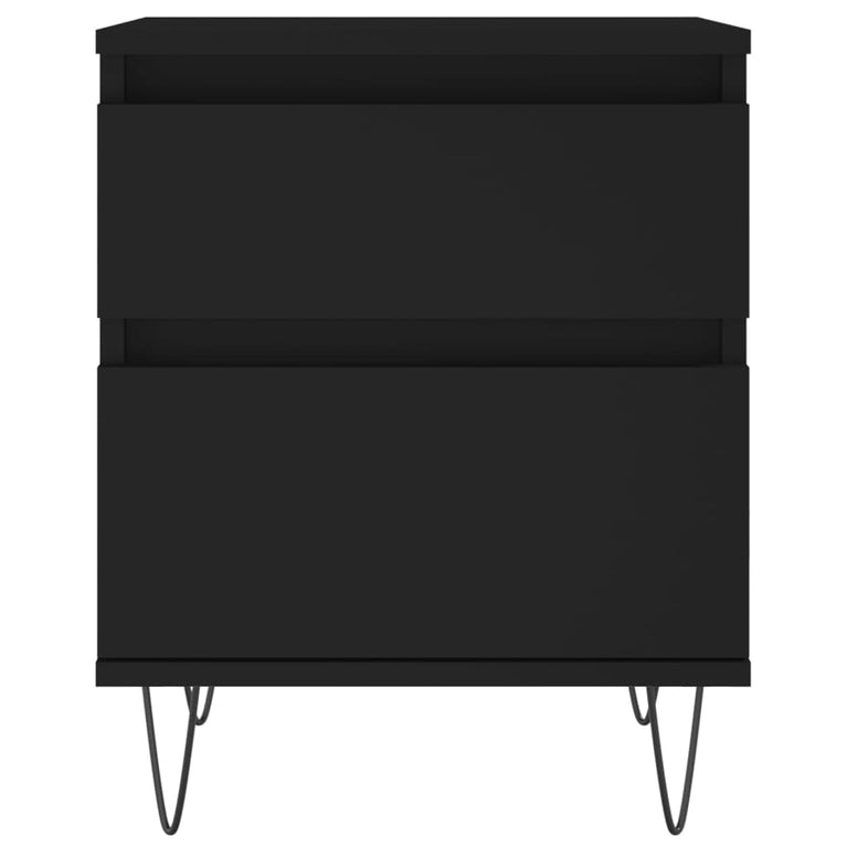 Nachtkastjes 2 st 40x35x50 cm bewerkt hout zwart MeubelReus