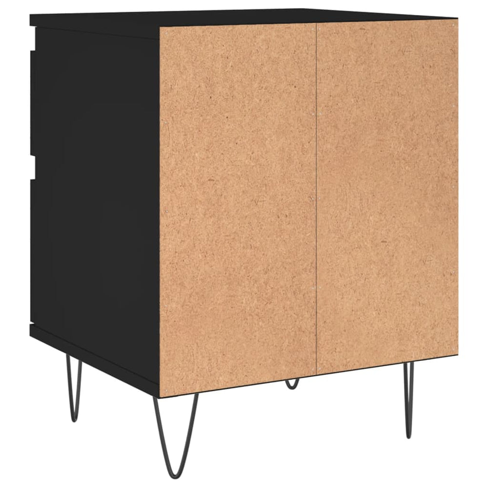 Nachtkastjes 2 st 40x35x50 cm bewerkt hout zwart MeubelReus