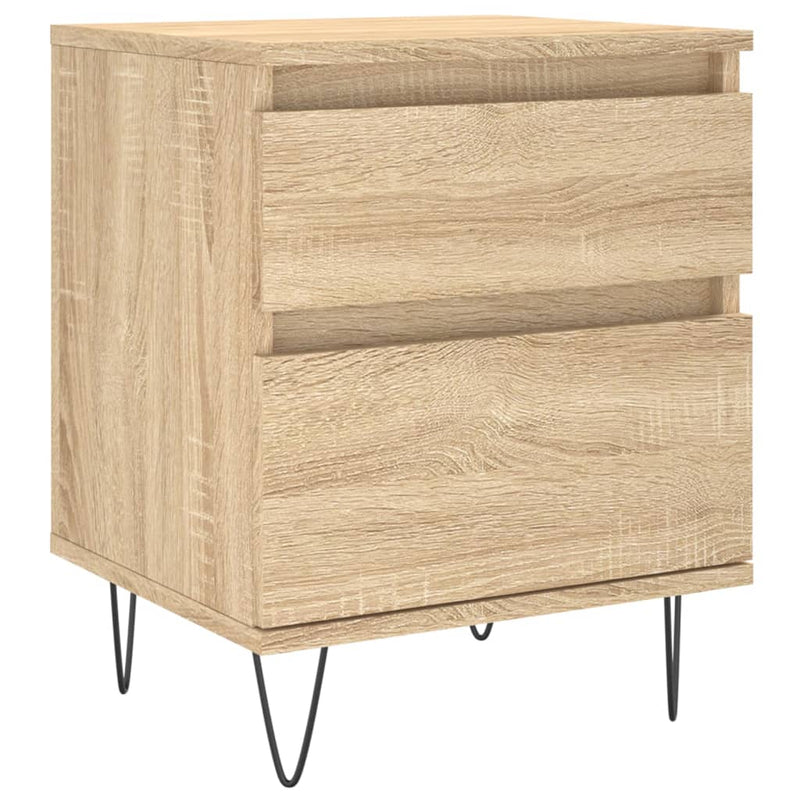 Nachtkastje 40x35x50 cm bewerkt hout sonoma eikenkleurig MeubelReus