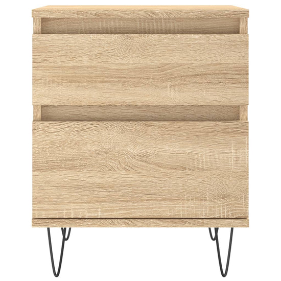 Nachtkastje 40x35x50 cm bewerkt hout sonoma eikenkleurig MeubelReus