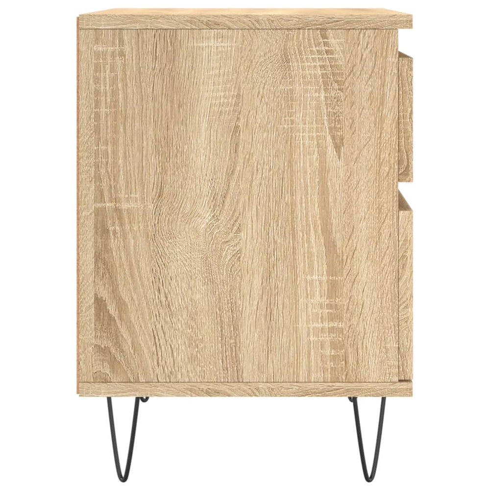 Nachtkastje 40x35x50 cm bewerkt hout sonoma eikenkleurig MeubelReus
