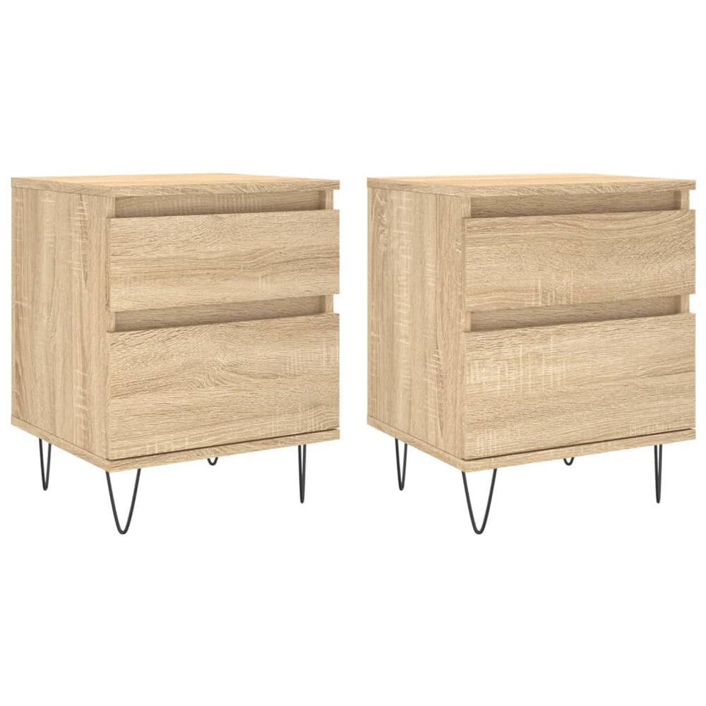 Nachtkastjes 2 st 40x35x50 cm sonoma eikenkleurig MeubelReus