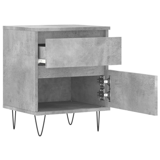 Nachtkastjes 2 st 40x35x50 cm bewerkt hout betongrijs MeubelReus