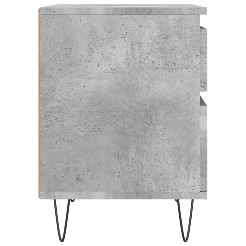 Nachtkastjes 2 st 40x35x50 cm bewerkt hout betongrijs MeubelReus
