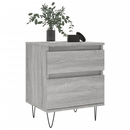 Nachtkastjes 2 st 40x35x50 cm bewerkt hout grijs sonoma eiken MeubelReus