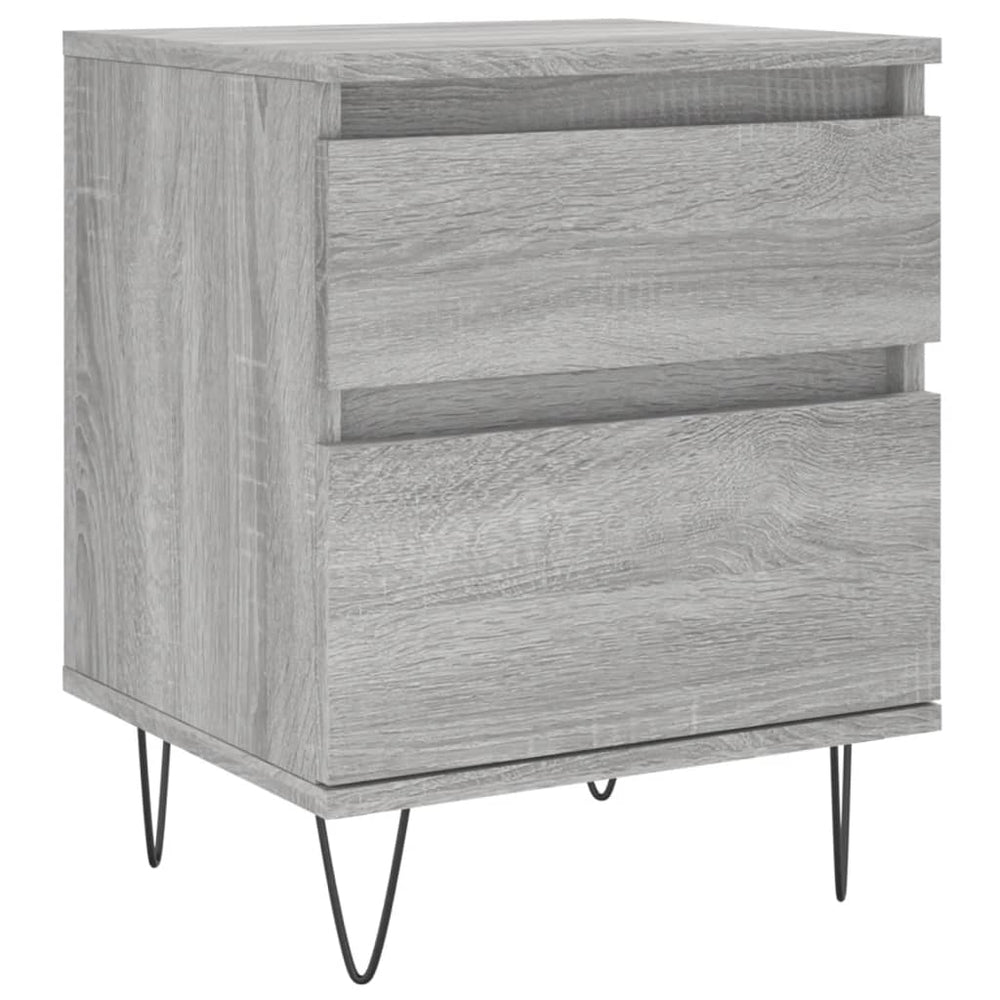 Nachtkastjes 2 st 40x35x50 cm bewerkt hout grijs sonoma eiken MeubelReus