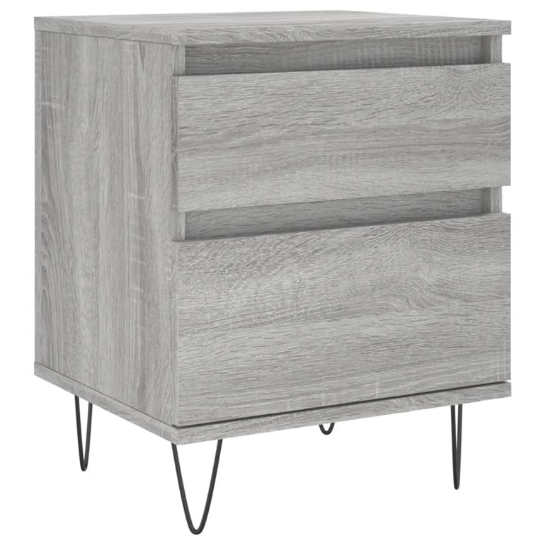 Nachtkastjes 2 st 40x35x50 cm bewerkt hout grijs sonoma eiken MeubelReus
