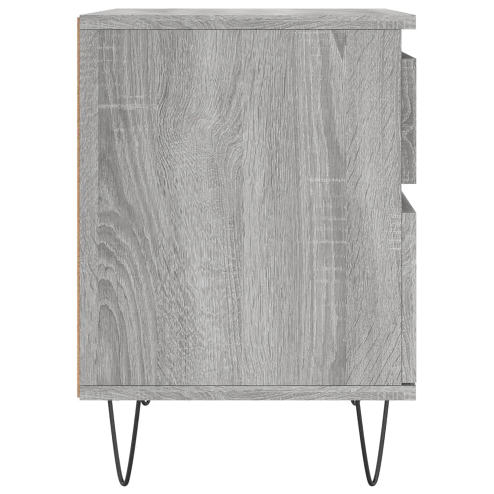 Nachtkastjes 2 st 40x35x50 cm bewerkt hout grijs sonoma eiken MeubelReus
