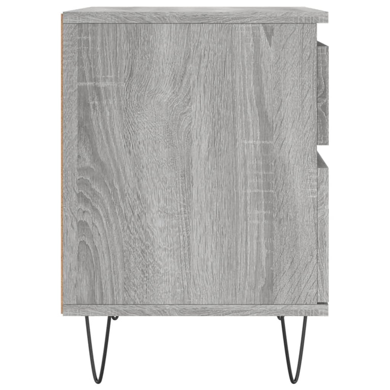 Nachtkastjes 2 st 40x35x50 cm bewerkt hout grijs sonoma eiken MeubelReus