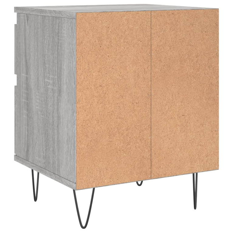 Nachtkastjes 2 st 40x35x50 cm bewerkt hout grijs sonoma eiken MeubelReus
