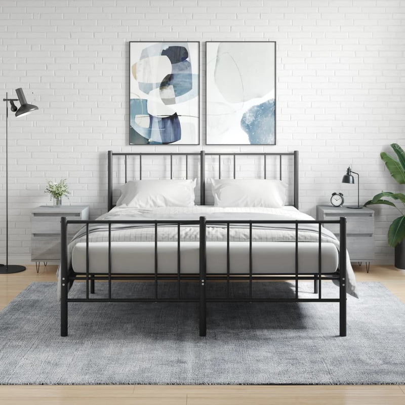 Nachtkastjes 2 st 40x35x50 cm bewerkt hout grijs sonoma eiken MeubelReus