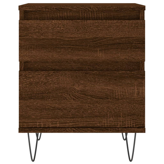 Nachtkastje 40x35x50 cm bewerkt hout bruin eikenkleur MeubelReus