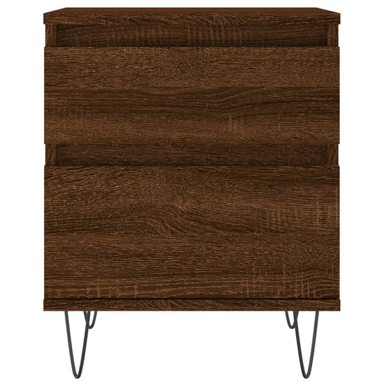 Nachtkastjes 2 st 40x35x50 cm bewerkt hout bruin eikenkleur MeubelReus