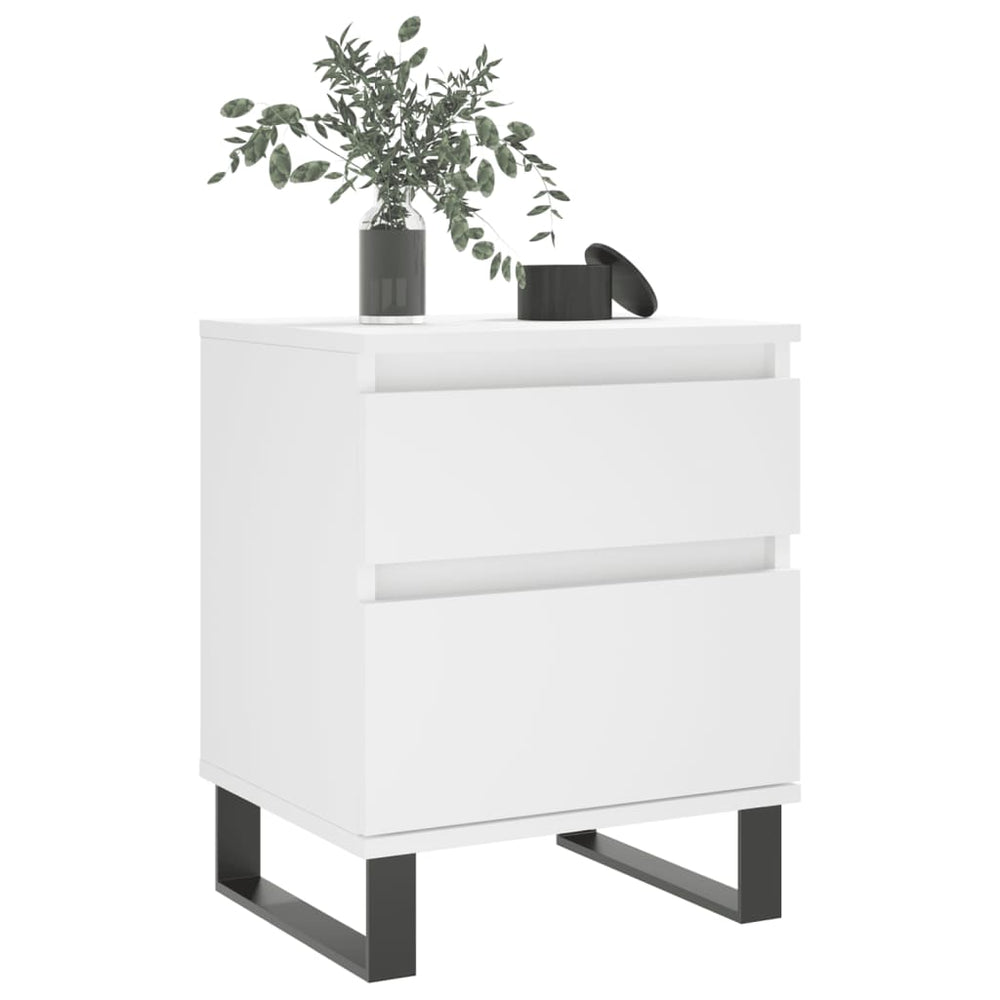 Nachtkastjes 2 st 40x35x50 cm bewerkt hout wit MeubelReus