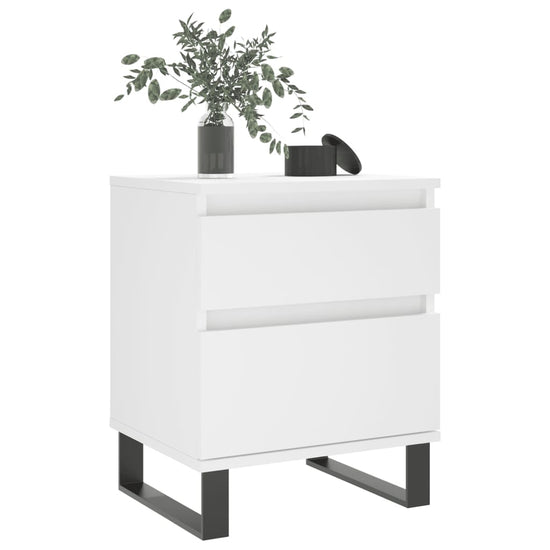 Nachtkastjes 2 st 40x35x50 cm bewerkt hout wit MeubelReus