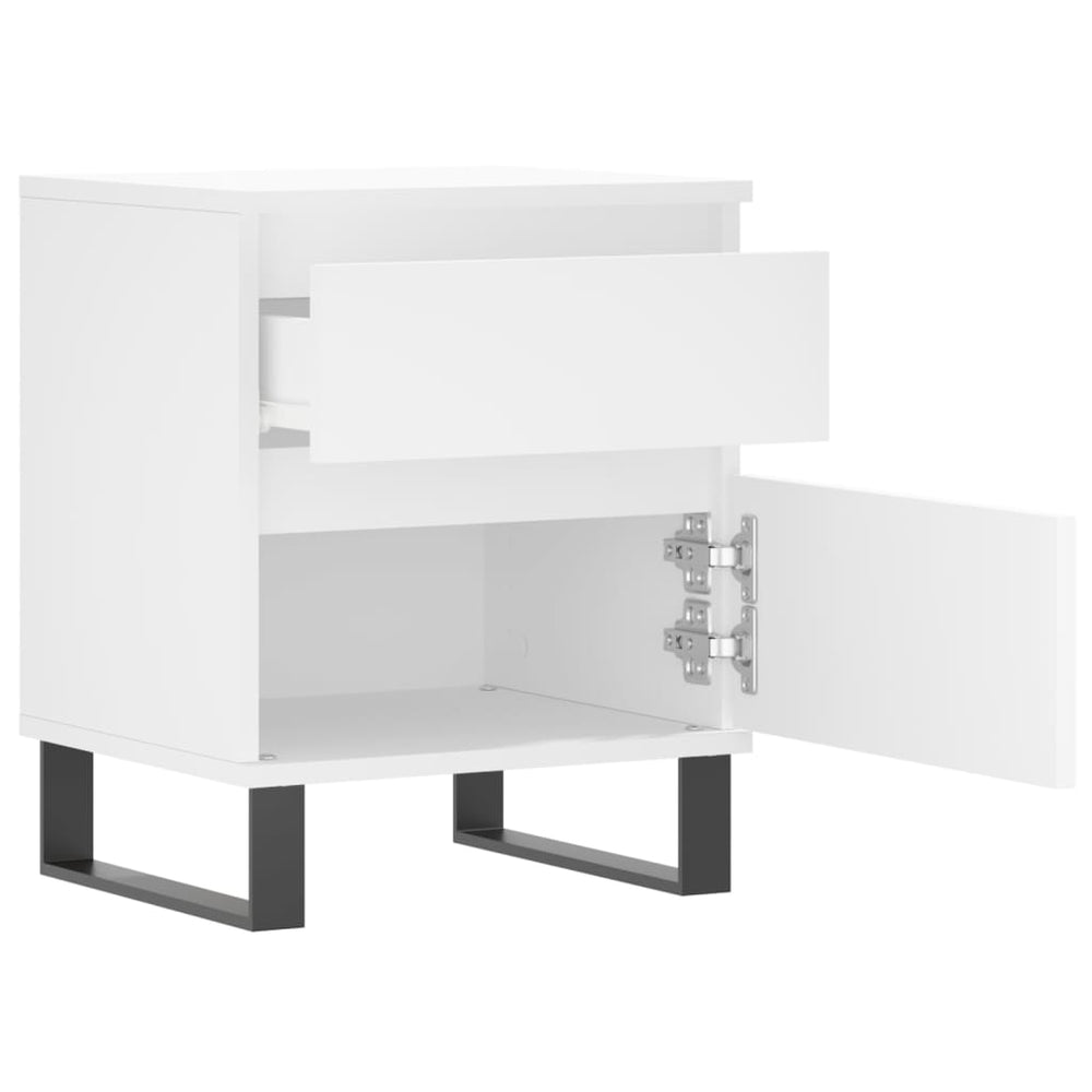 Nachtkastjes 2 st 40x35x50 cm bewerkt hout wit MeubelReus