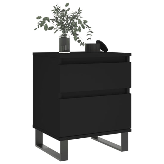 Nachtkastjes 2 st 40x35x50 cm bewerkt hout zwart MeubelReus