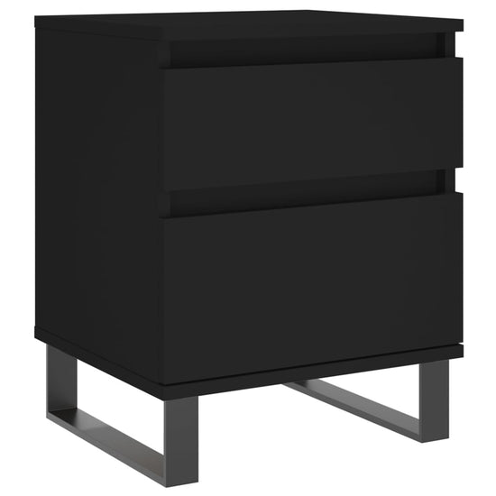 Nachtkastjes 2 st 40x35x50 cm bewerkt hout zwart MeubelReus