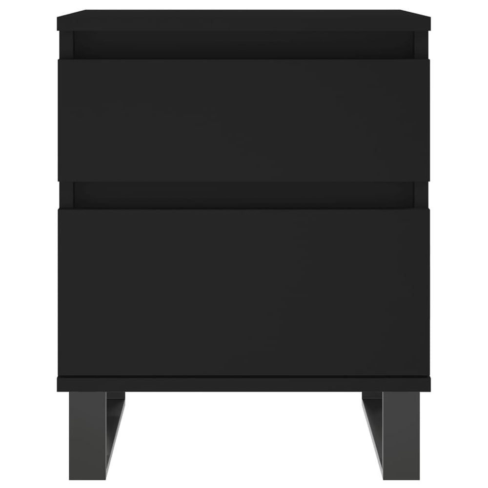 Nachtkastjes 2 st 40x35x50 cm bewerkt hout zwart MeubelReus
