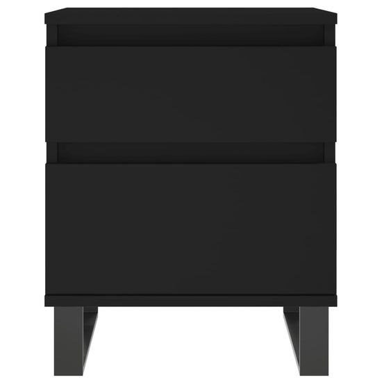 Nachtkastjes 2 st 40x35x50 cm bewerkt hout zwart MeubelReus