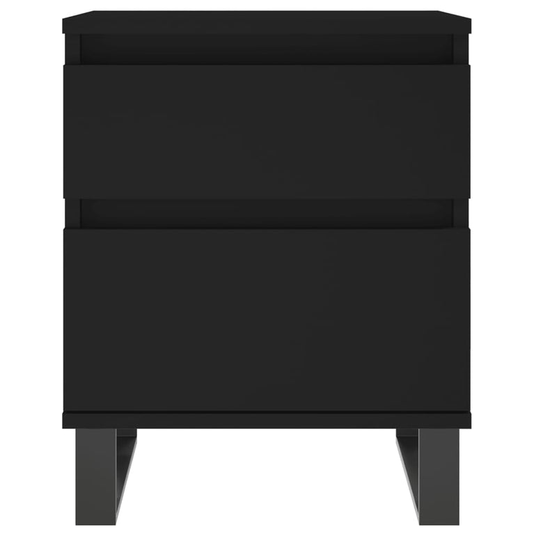 Nachtkastjes 2 st 40x35x50 cm bewerkt hout zwart MeubelReus