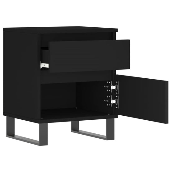 Nachtkastjes 2 st 40x35x50 cm bewerkt hout zwart MeubelReus