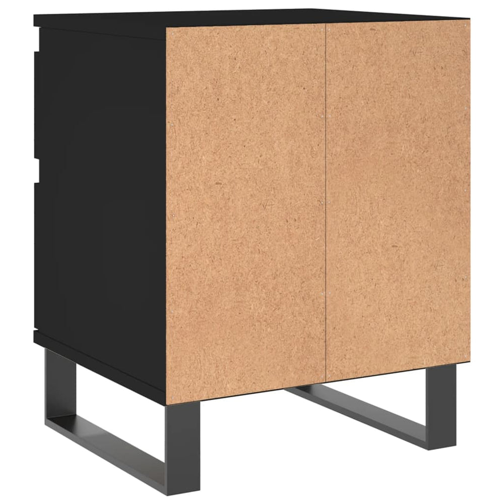 Nachtkastjes 2 st 40x35x50 cm bewerkt hout zwart MeubelReus