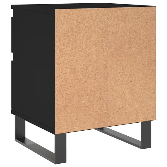 Nachtkastjes 2 st 40x35x50 cm bewerkt hout zwart MeubelReus