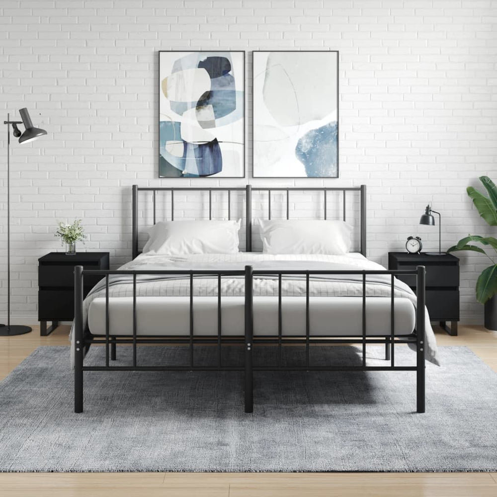 Nachtkastjes 2 st 40x35x50 cm bewerkt hout zwart MeubelReus