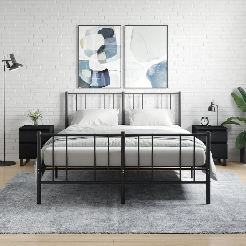 Nachtkastjes 2 st 40x35x50 cm bewerkt hout zwart MeubelReus