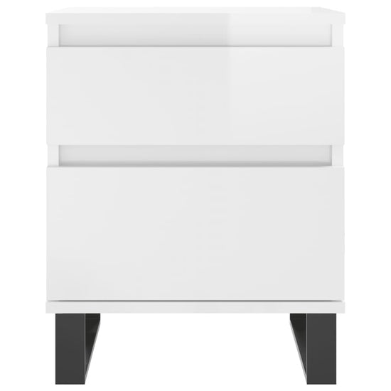 Nachtkastjes 2 st 40x35x50 cm bewerkt hout hoogglans wit MeubelReus