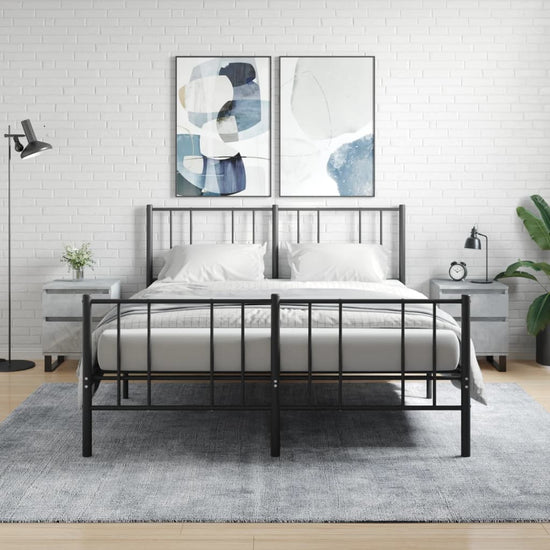 Nachtkastjes 2 st 40x35x50 cm bewerkt hout betongrijs MeubelReus