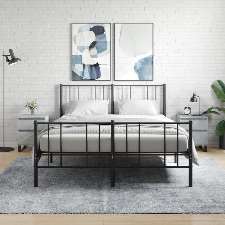 Nachtkastjes 2 st 40x35x50 cm bewerkt hout betongrijs MeubelReus